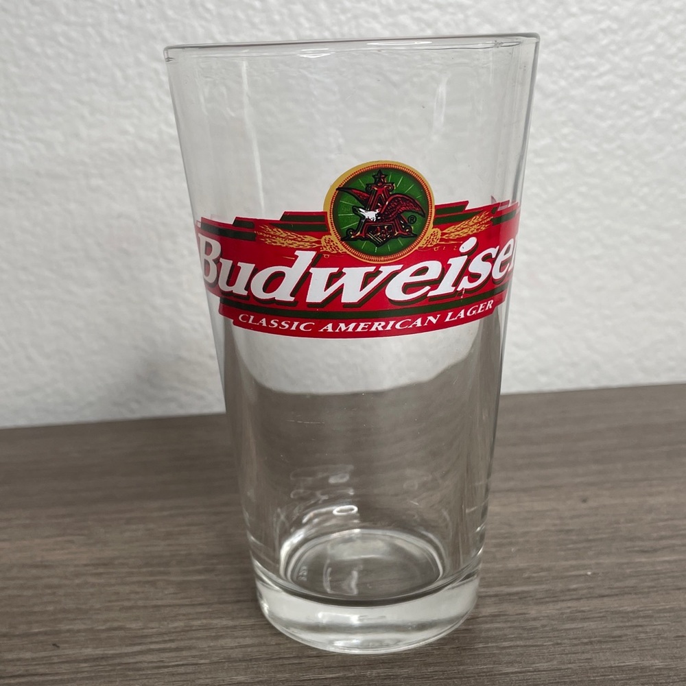 Vintage Official AB Product Budweiser Beer Pint Glass